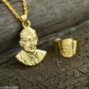 Gold Alloy Chain & Ring Set for Men - Trendy Memoir