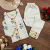 Fashion Cotton Kurta for Women – Embroidered Sleeves