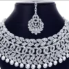 Rhodium Plated Austrian Diamond Set